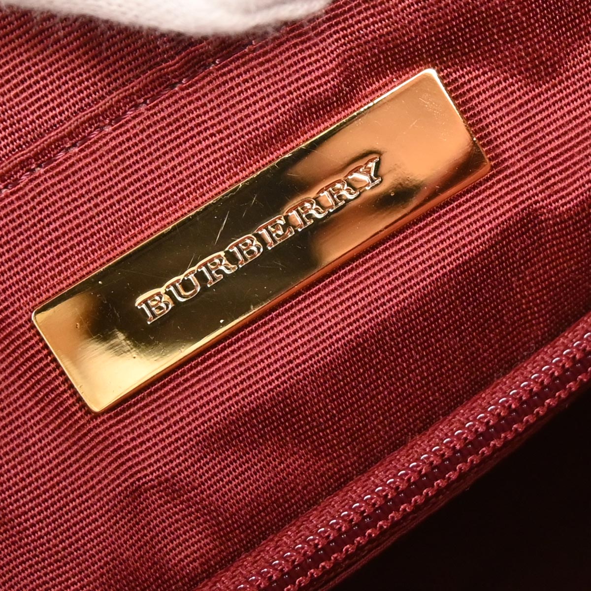 Burberry Beige Canvas Burberry Check Tote Handbag