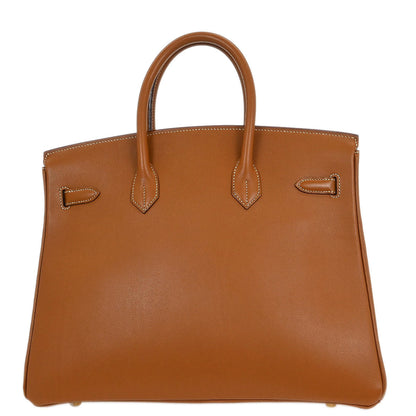Hermes Gold Gulliver Birkin 35 Handbag