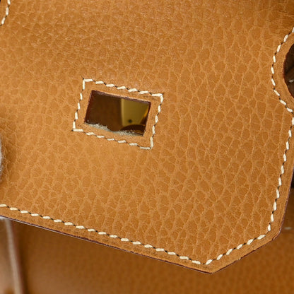 Hermes Natural Sable Ardennes Haut a Courroies 32 Handbag