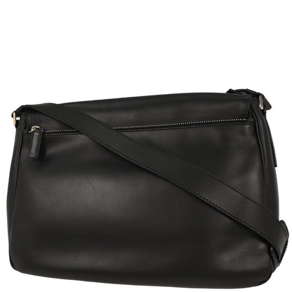 Prada Black Leather Messenger Bag Shoulder Bag