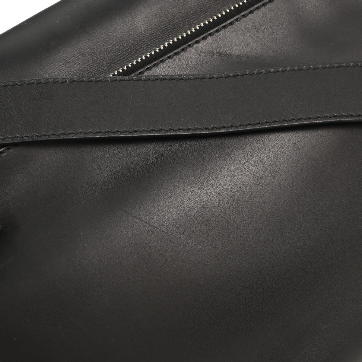 Prada Black Leather Messenger Bag Shoulder Bag