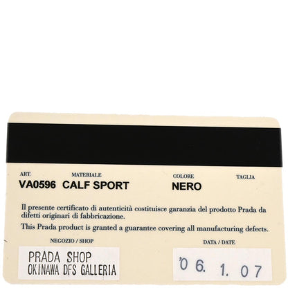 Prada Black Leather Messenger Bag Shoulder Bag