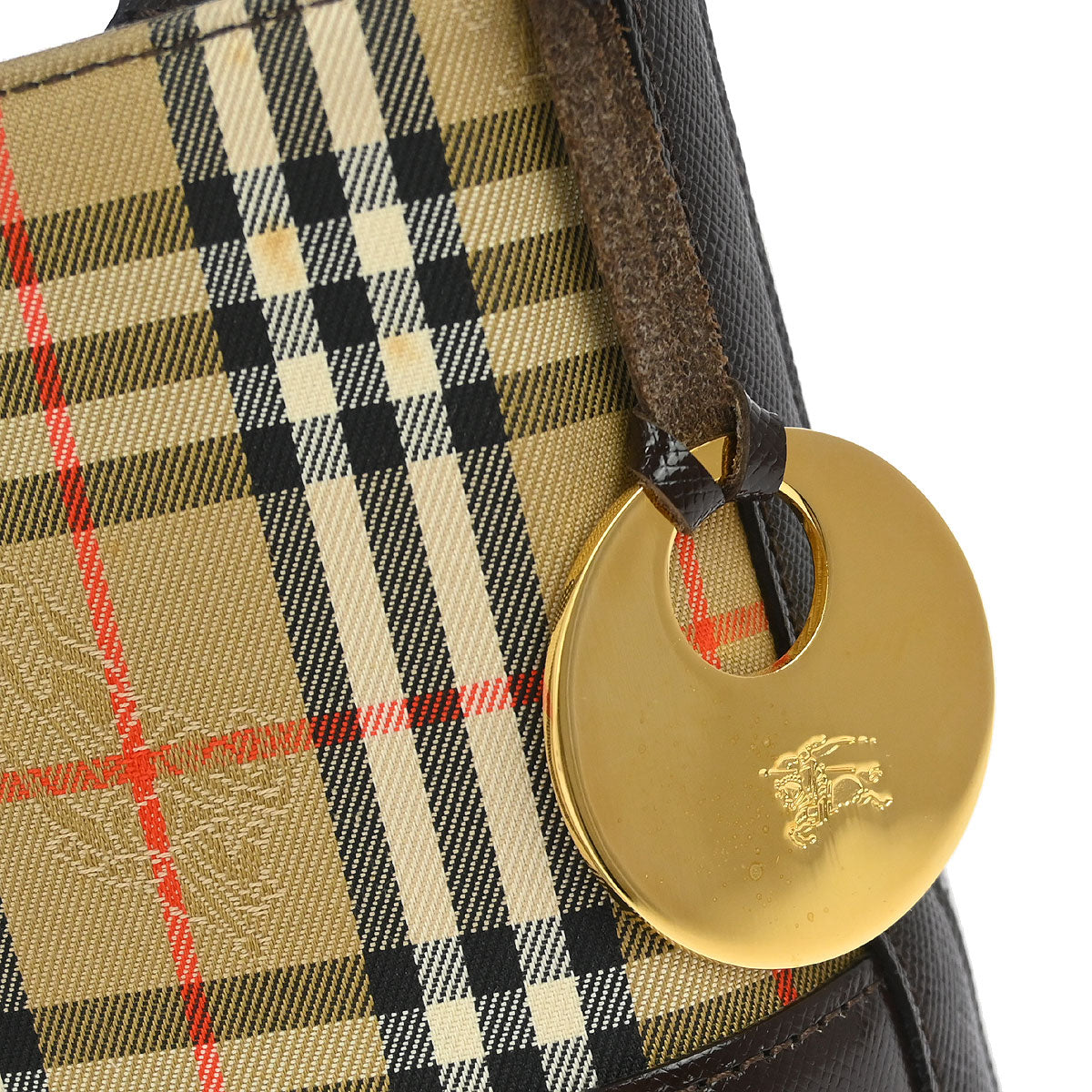 Burberry Beige Canvas House Check Handbag