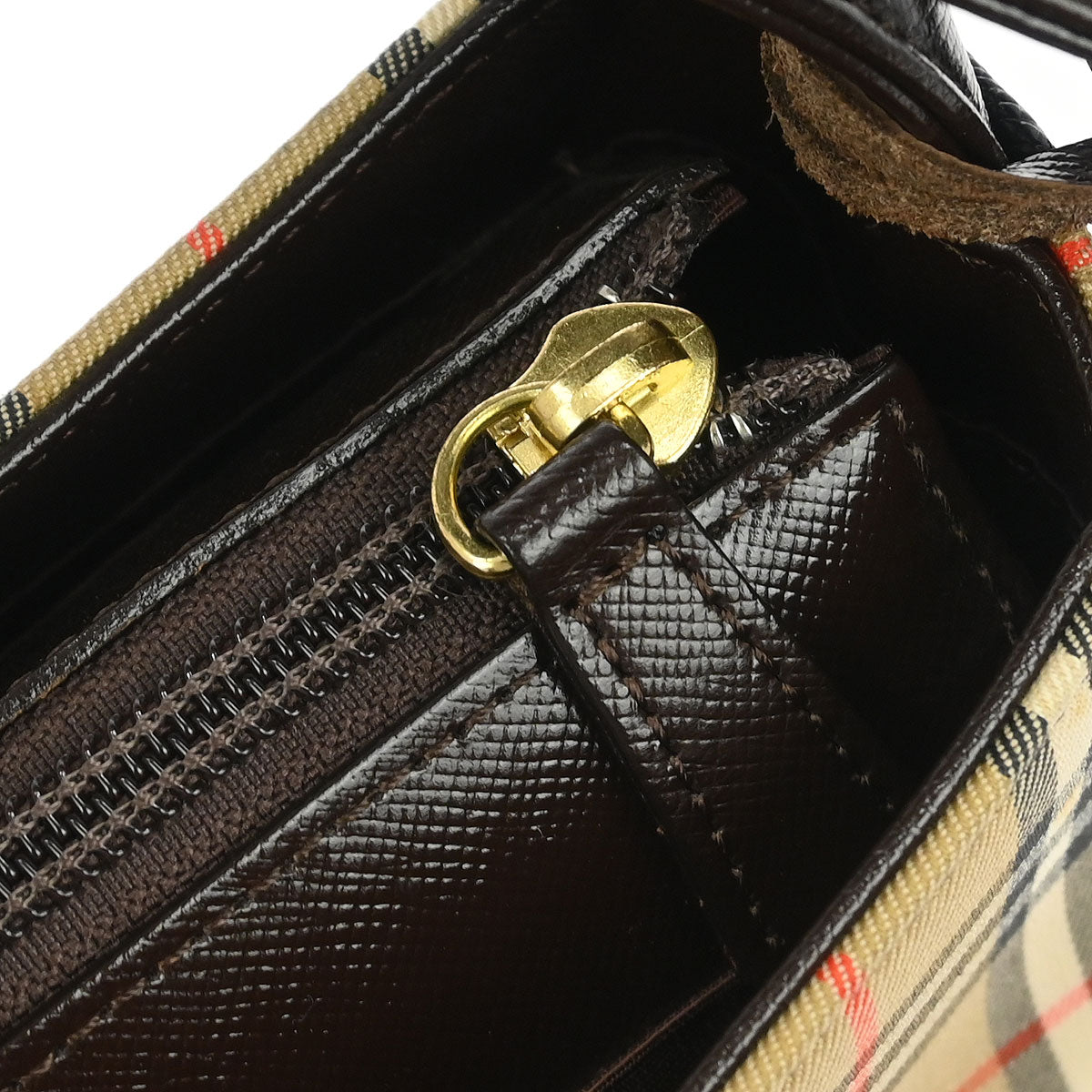 Burberry Beige Canvas House Check Handbag