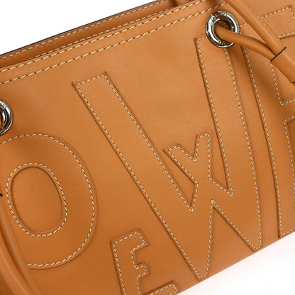 Loewe * Brown Leather Anagram Tote Handbag