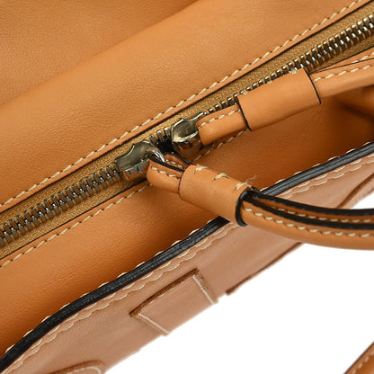 Loewe * Brown Leather Anagram Tote Handbag