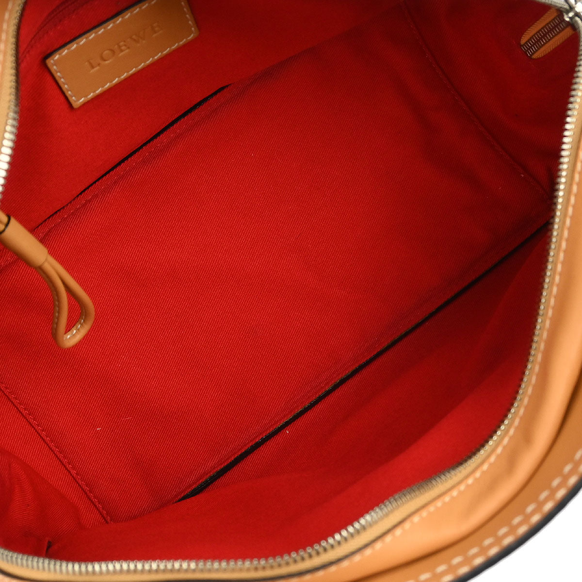 Loewe * Brown Leather Anagram Tote Handbag