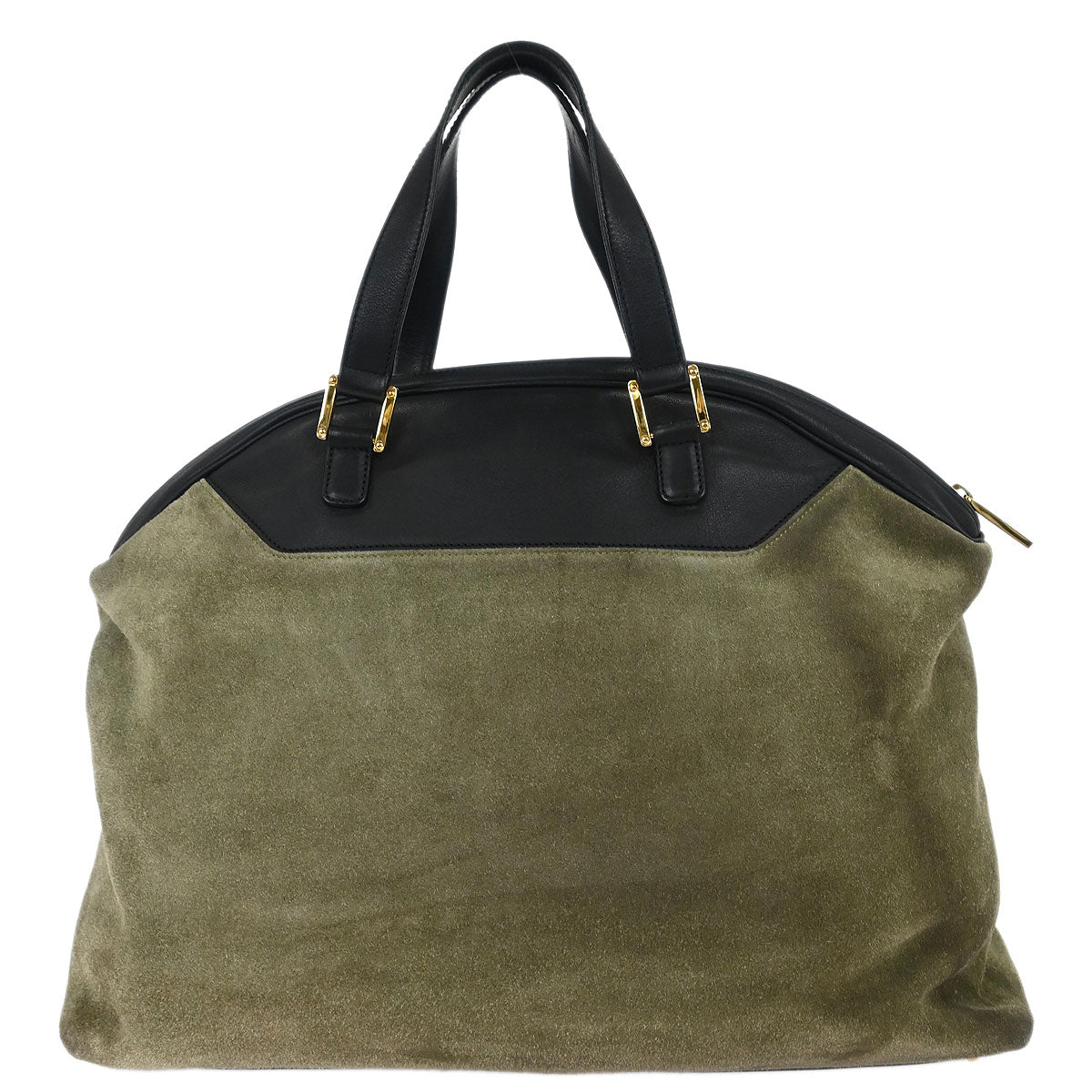 Loewe Gray Black Suede Lambskin Handbag