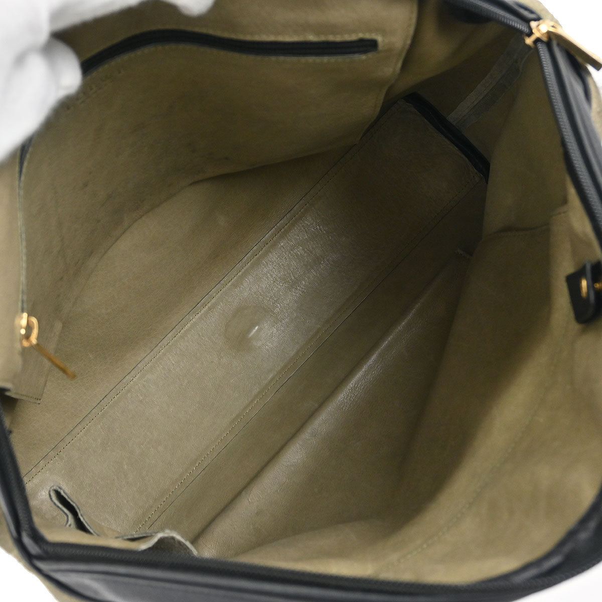 Loewe Gray Black Suede Lambskin Handbag