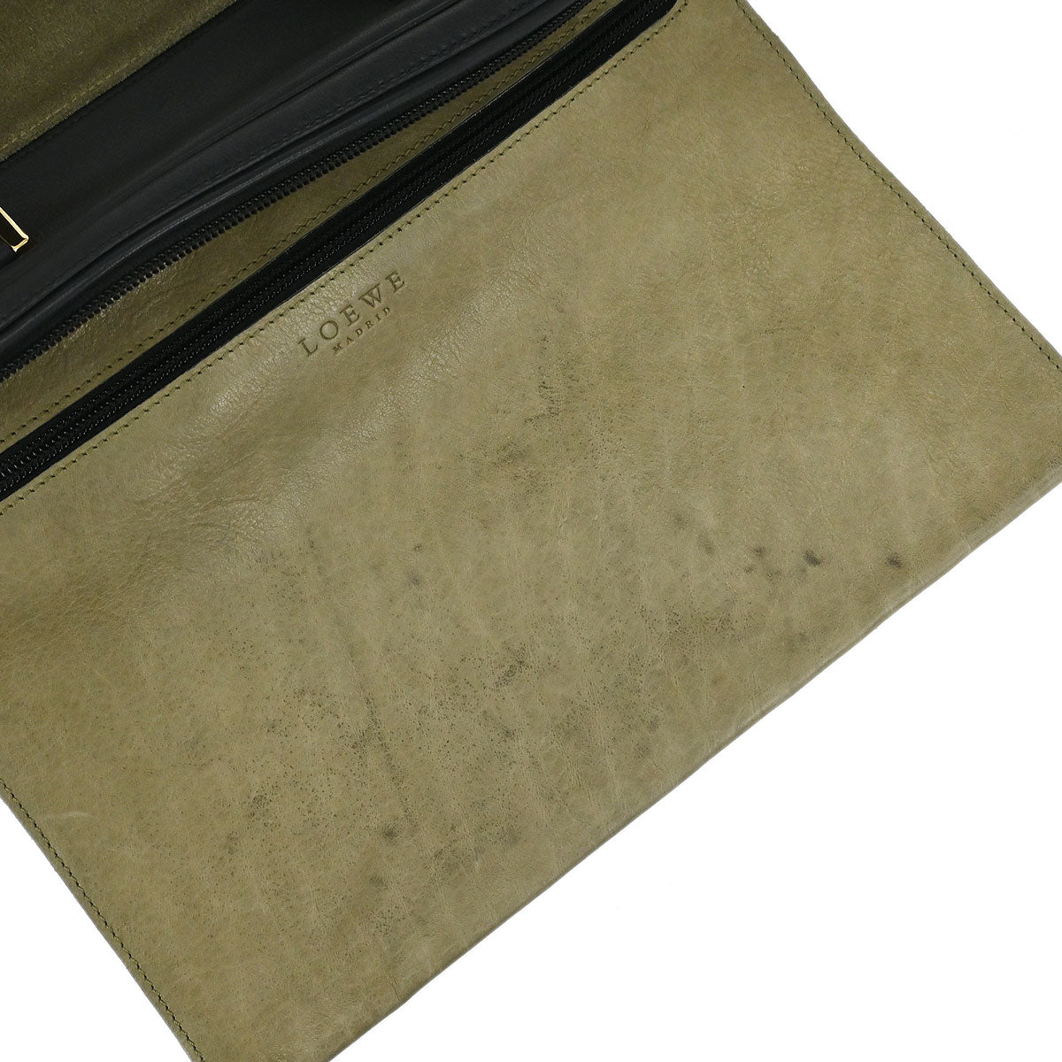 Loewe Gray Black Suede Lambskin Handbag