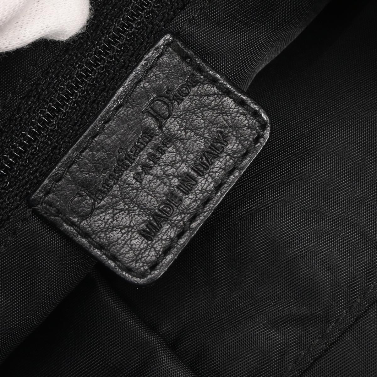 Christian Dior Black Canvas Trotter Handbag