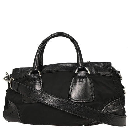 Prada Black Nylon 2way Shoulder Handbag
