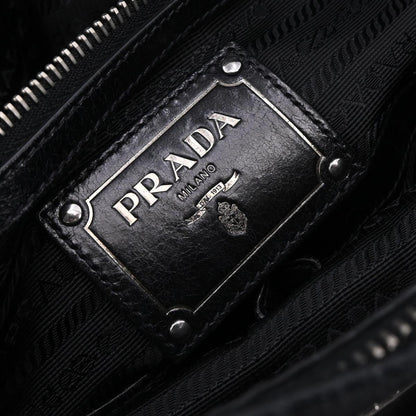 Prada Black Nylon 2way Shoulder Handbag