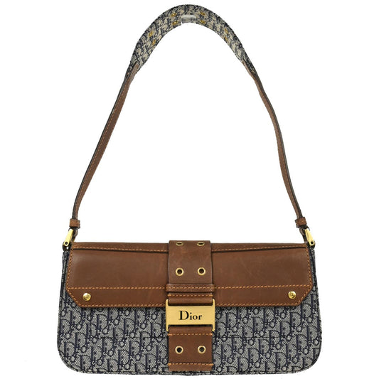 Christian Dior Navy Canvas Street Chic Trotter Handbag