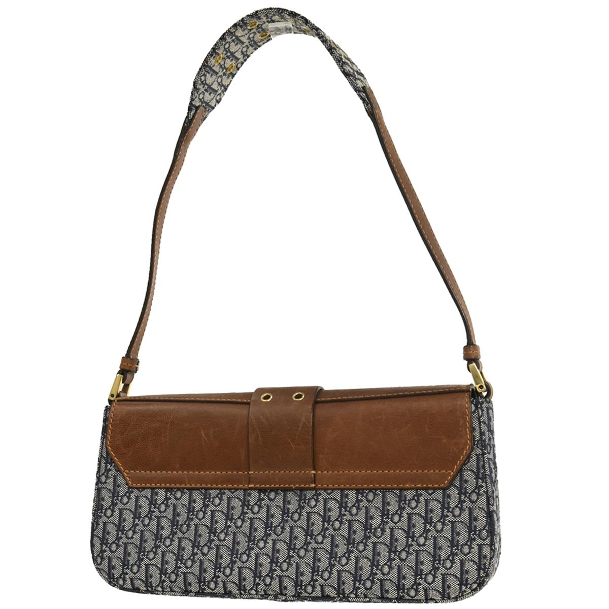 Christian Dior Navy Canvas Street Chic Trotter Handbag