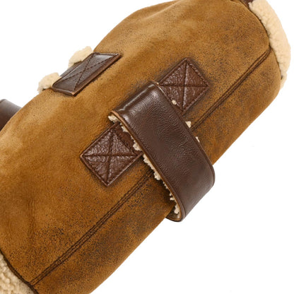 Christian Dior Brown Mouton Flight Shearling Handbag