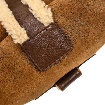 Christian Dior Brown Mouton Flight Shearling Handbag
