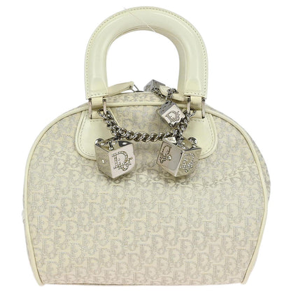 Christian Dior White Gambler Dice Trotter Handbag