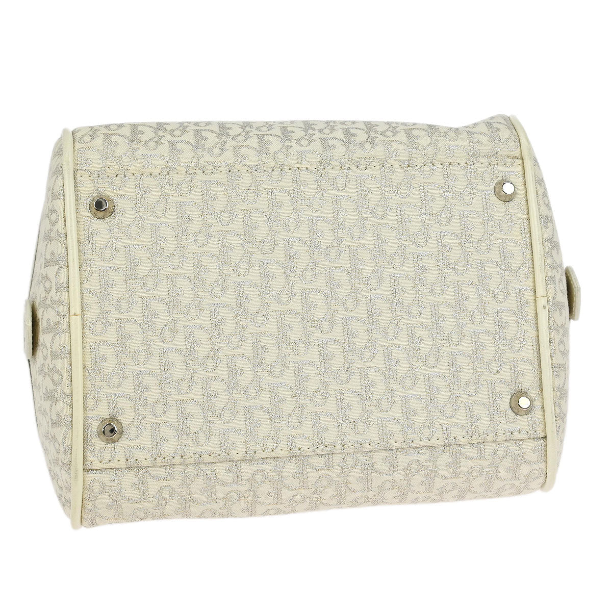 Christian Dior White Gambler Dice Trotter Handbag