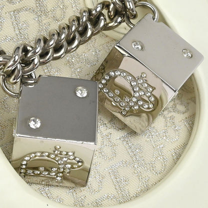 Christian Dior White Gambler Dice Trotter Handbag