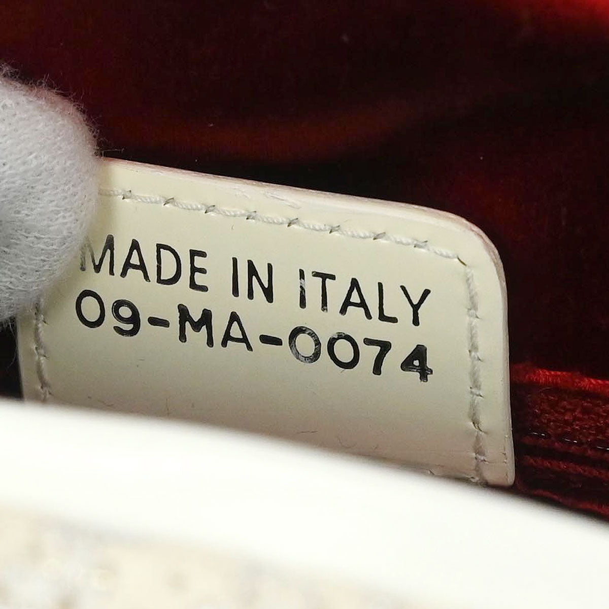 Christian Dior White Gambler Dice Trotter Handbag