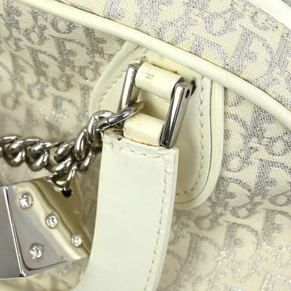Christian Dior White Gambler Dice Trotter Handbag