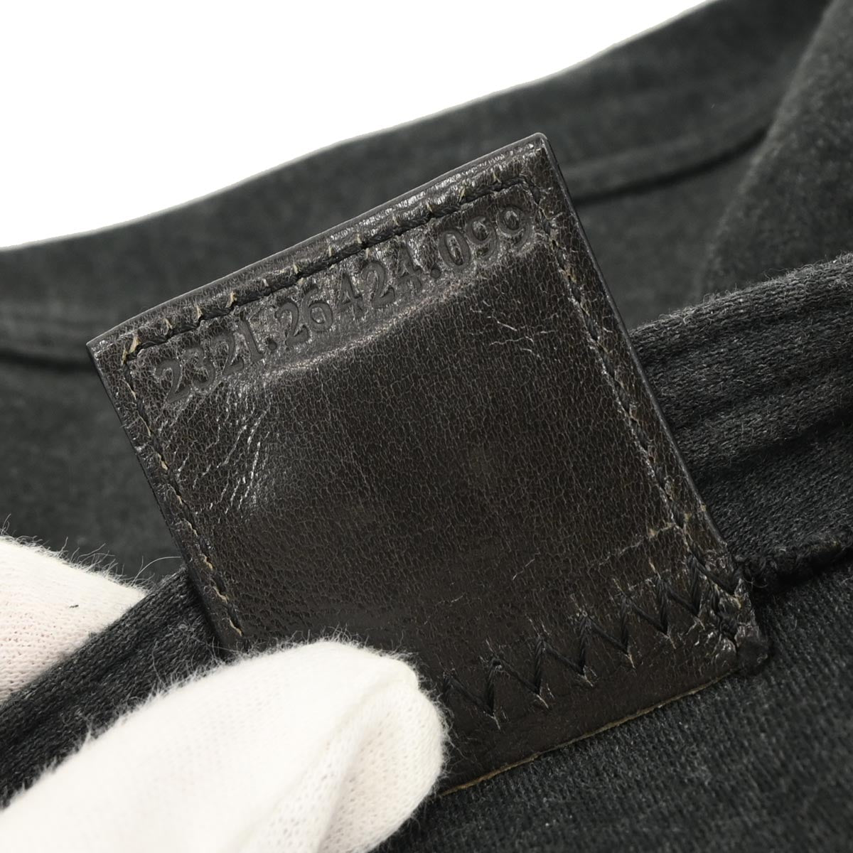 Fendi Gray Wool Baguette Handbag