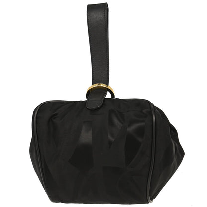 Salvatore Ferragamo Black Nylon Gancini Pouch Handbag