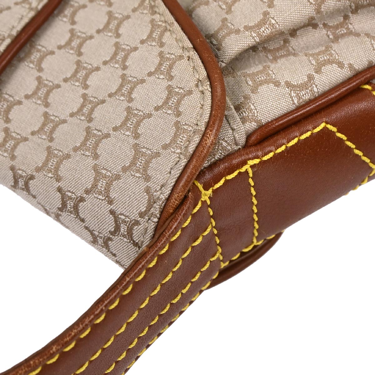 Celine * Beige Canvas Macadam Handbag