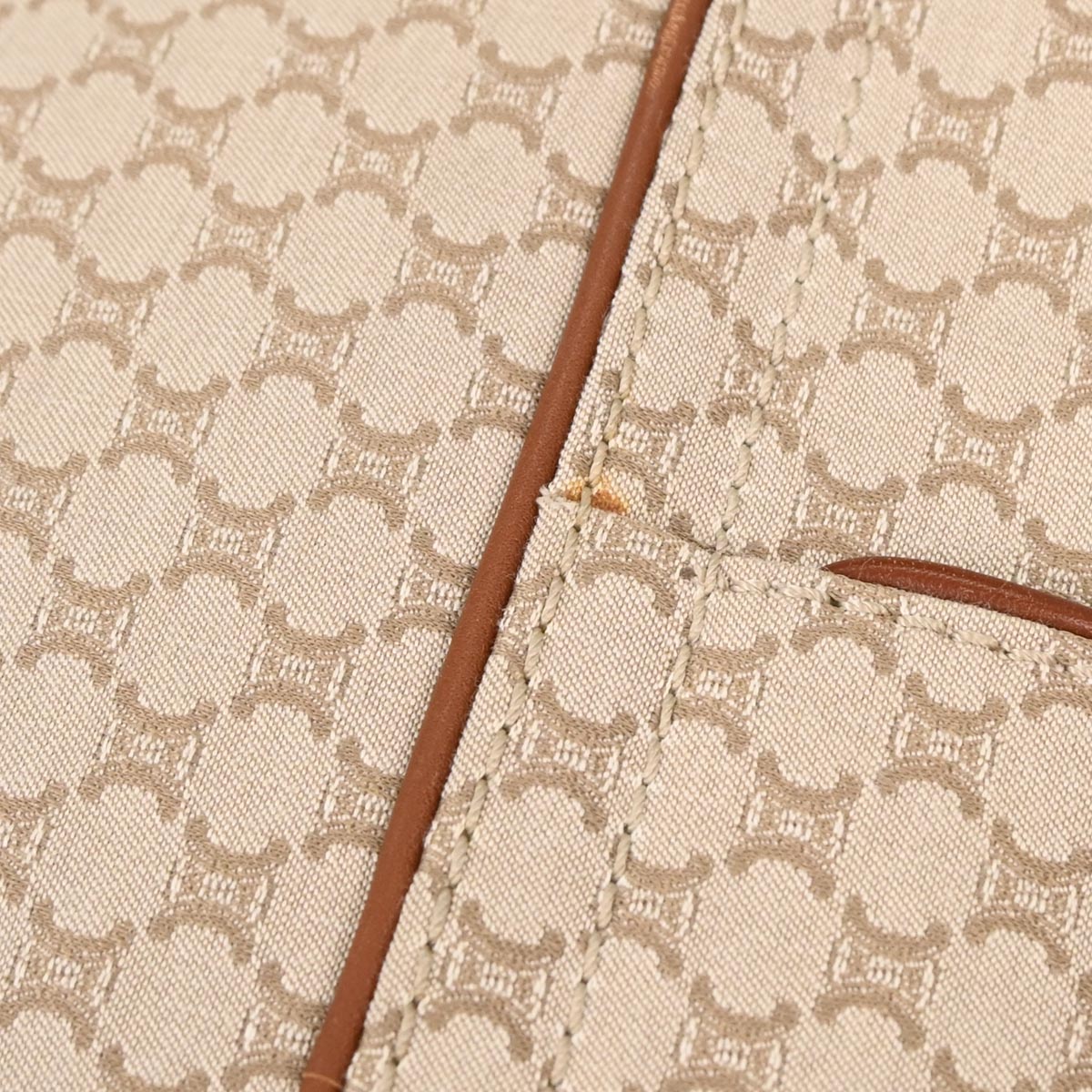 Celine * Beige Canvas Macadam Handbag