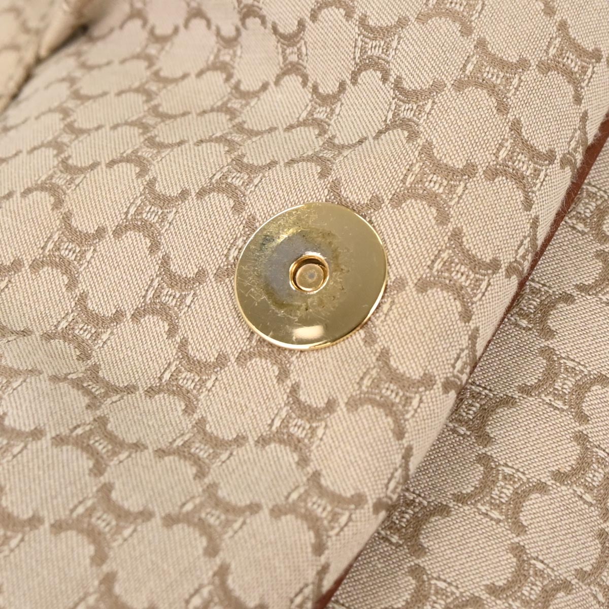 Celine * Beige Canvas Macadam Handbag