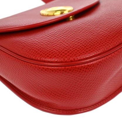 Christian Dior Red Leather Shoulder Bag