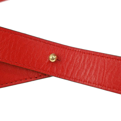 Christian Dior Red Leather Shoulder Bag