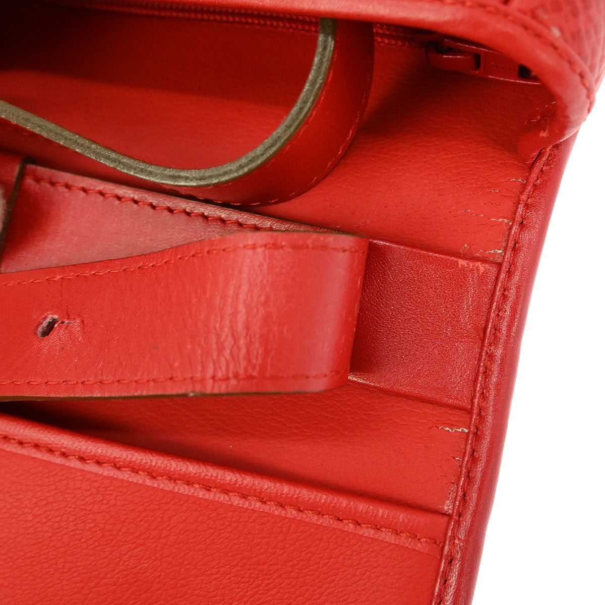 Christian Dior Red Leather Shoulder Bag