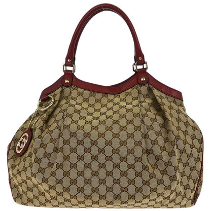 Gucci Brown Bordeaux GG Sukey Tote Bag