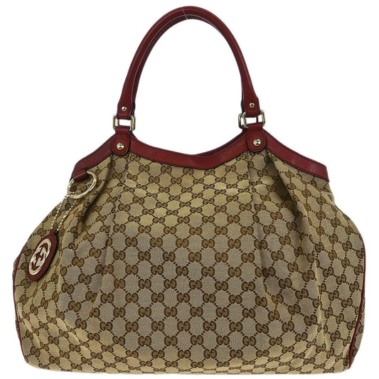 Gucci Brown Bordeaux GG Sukey Tote Bag