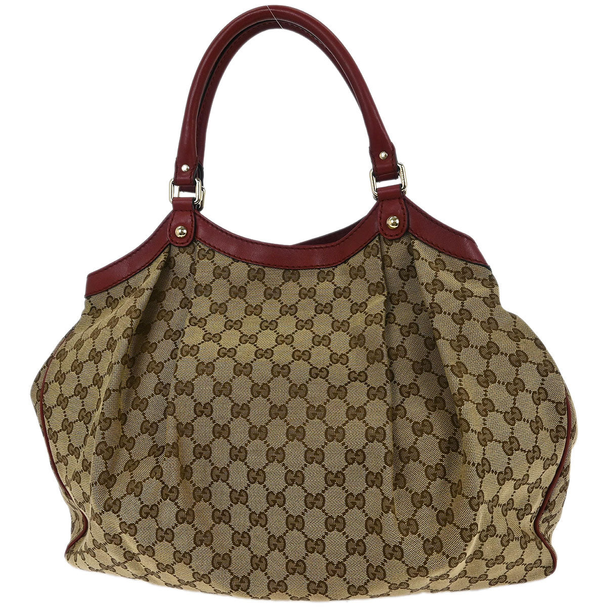 Gucci Brown Bordeaux GG Sukey Tote Bag