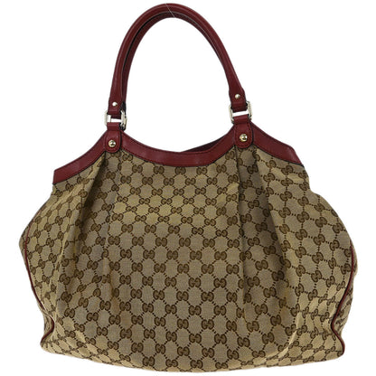 Gucci Brown Bordeaux GG Sukey Tote Bag