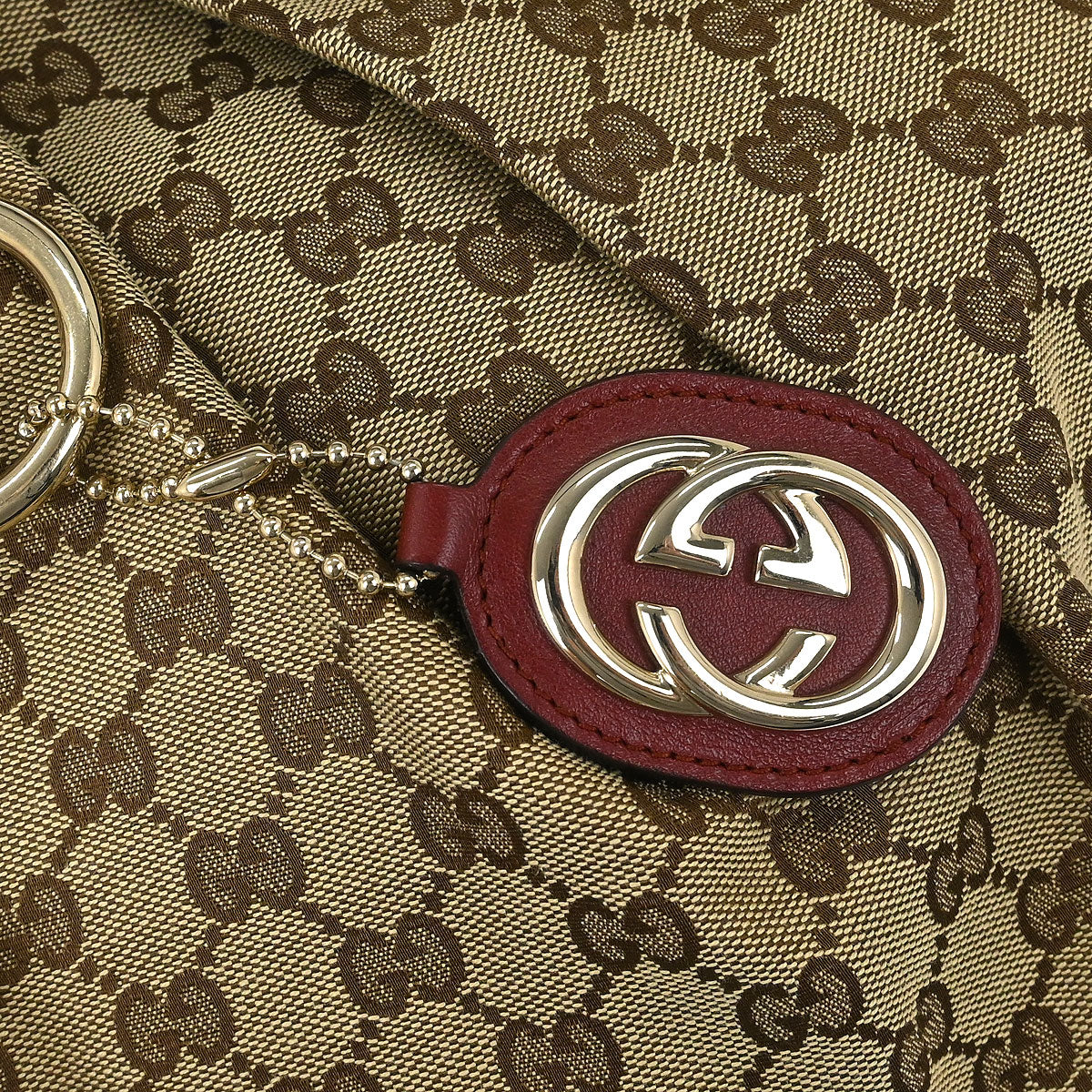 Gucci Brown Bordeaux GG Sukey Tote Bag