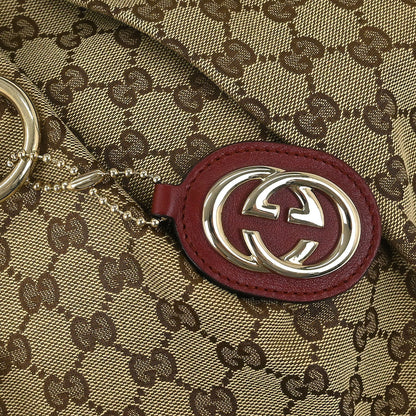 Gucci Brown Bordeaux GG Sukey Tote Bag