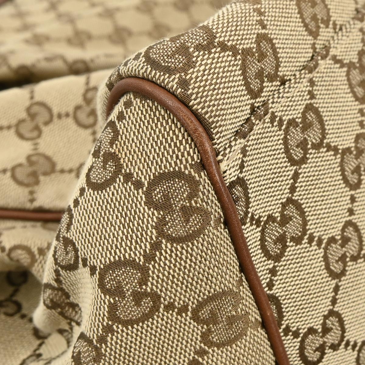 Gucci Beige Canvas GG Tote Handbag