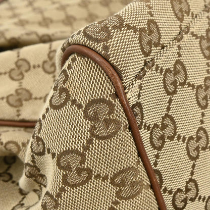 Gucci Beige Canvas GG Tote Handbag