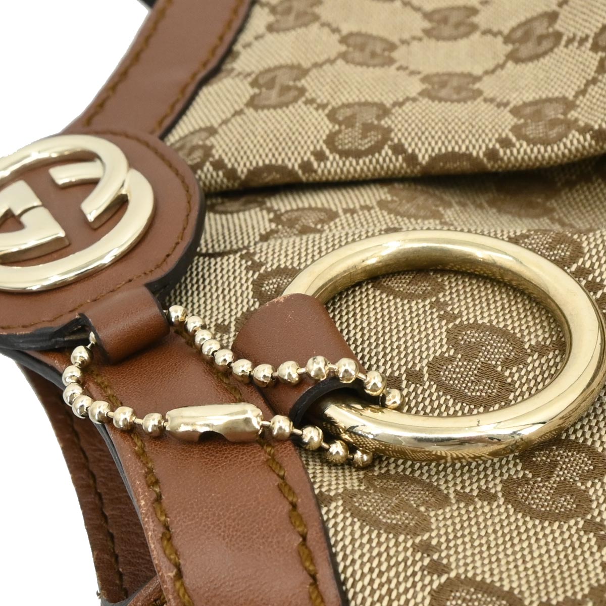 Gucci Beige Canvas GG Tote Handbag