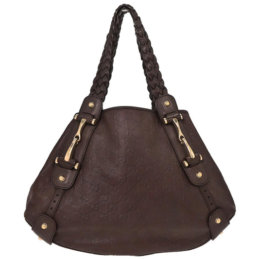 Gucci Brown Guccissima Leather Horsebit Hobo Handbag