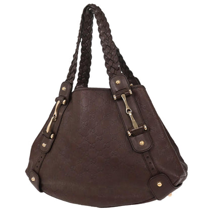 Gucci Brown Guccissima Leather Horsebit Hobo Handbag