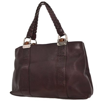 Gucci Brown Leather Tote Handbag