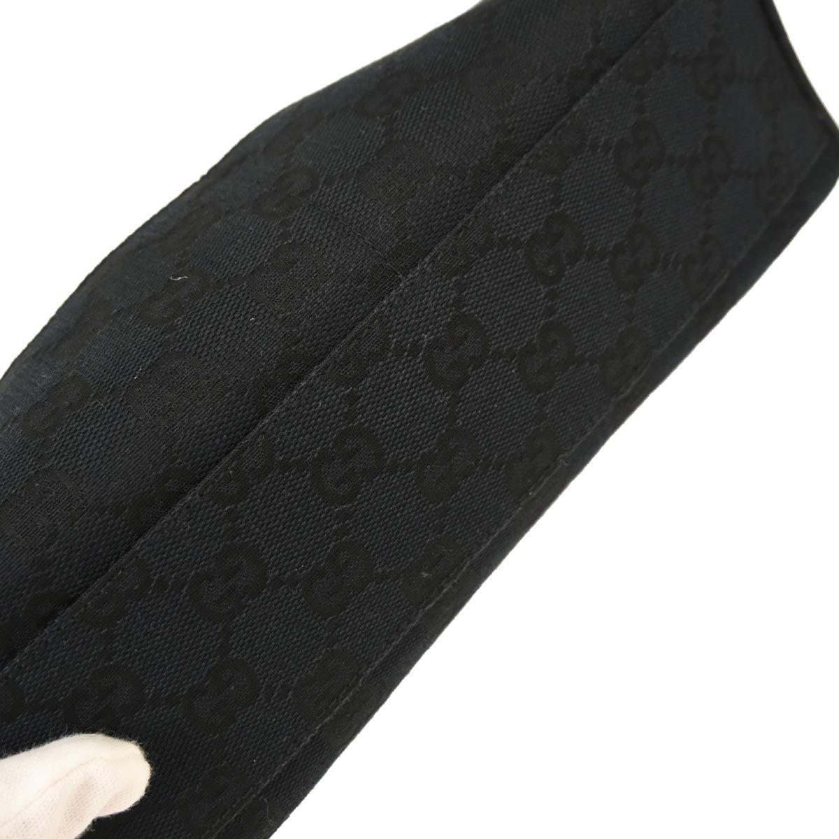 Gucci Black Canvas GG Handbag