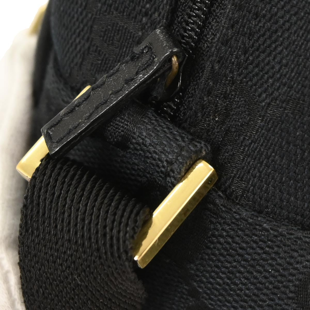 Gucci Black Canvas GG Handbag