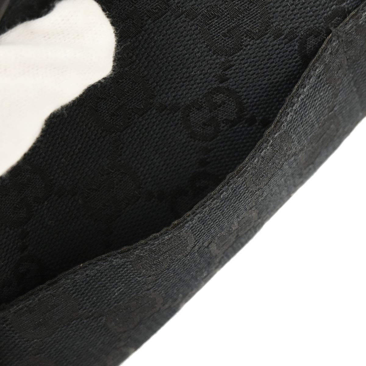 Gucci Black Canvas GG Handbag