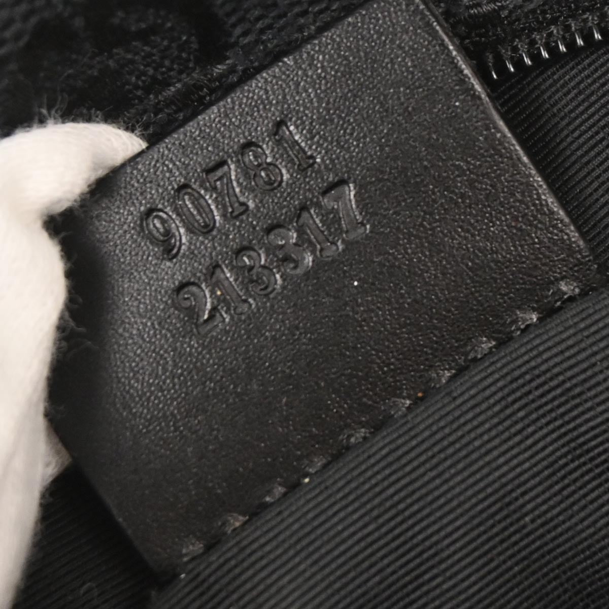 Gucci Black Canvas GG Handbag